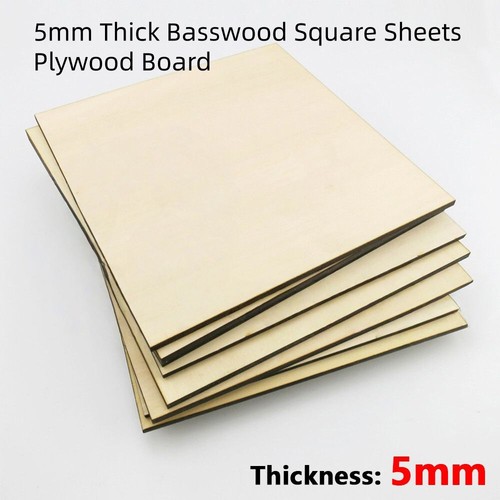 5mm thick basswood square - thick,