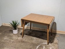 Vintage Formica Drop Leaf Kitchen Table Mid-century Large Extending
