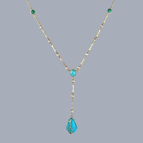 Victorian turquoise pearl - turquoise, &