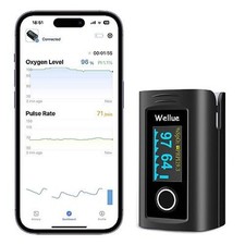 Finger Pulse Oximeter Bluetooth Accurate Built-in Offline Storage Oxygen Monitor