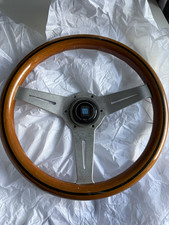 Vintage Nardi Torino steering wheel Wood  and metal Good condition made in Italy