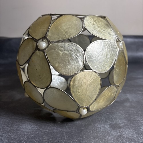 Capiz shell lamp shade with - capiz,
