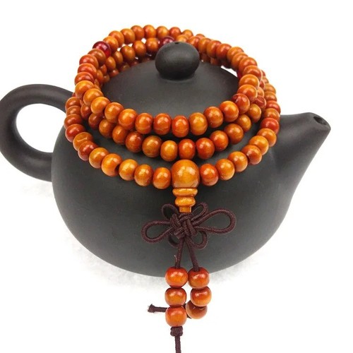 Sandalwood 108 mala beads 6mm - sandalwood,