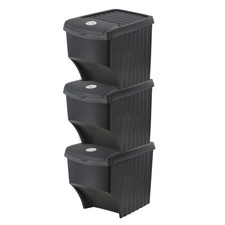 Set of 3 Large Stackable Waste