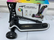 Zinc Sunshine Light Up 3 Wheel Scooter Black 3+