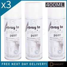 3 x SPRAY TO PLASTIC PAINT