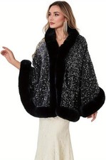 10 colour Faux Fur Shawl Coat
