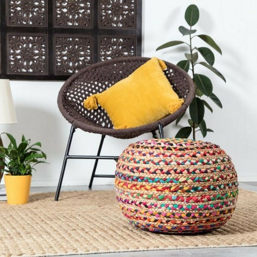Pouf cover ottoman multicolor - pouf,