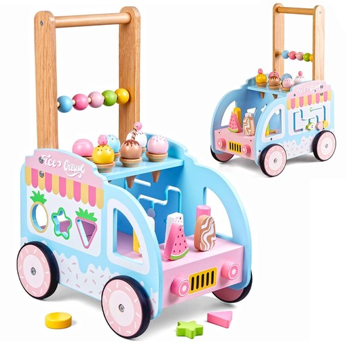 Wooden baby walker for babies - walker,
