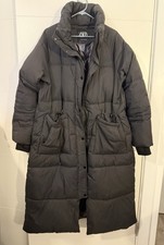 Zara Black Long Puffer Coat