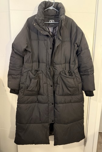 Zara black long - black, coat
