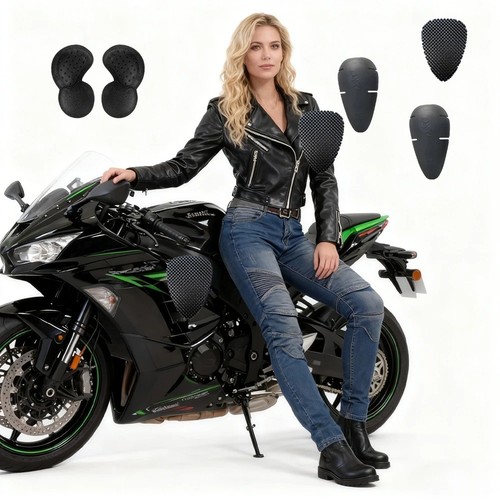 Men biker motorcycle jeans - biker,