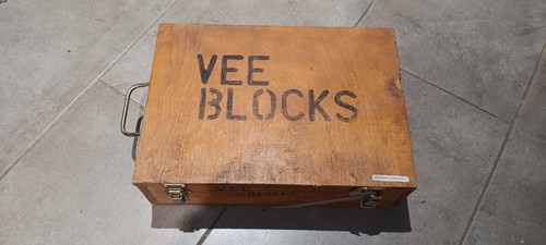 Vee blocks with - with, box