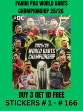 Panini PDC World Darts Championship 25/26 stickers #1- #166