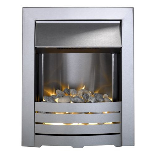 Silver electric fire - electric, heater
