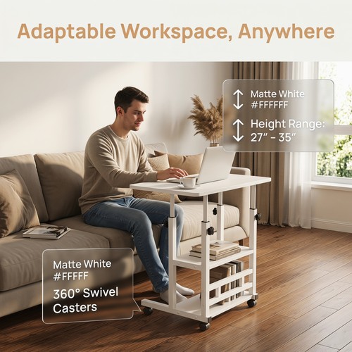Mobile over bed table - bed, foldable
