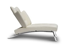 Lederliege, Leather Bed, Chaise Longue, Daybed Cream White Black Braun Red