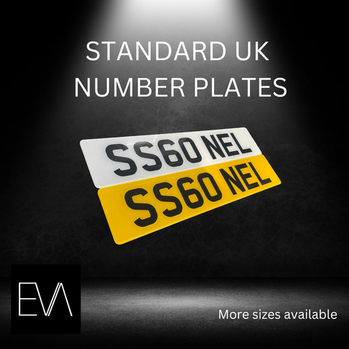 Number plates printed - number,