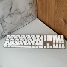 Apple A2520 White Magic Keyboard Touch ID & Numeric Keypad Fully Works Good Cond