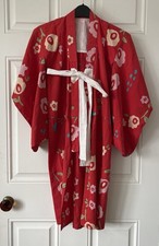 Japanese Red Floral Cotton