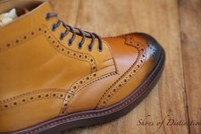 Trickers Stow Tan Brown Leather Derby Brogue Boots Shoes Mens UK 8 US 9 EU 42