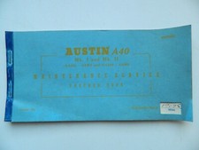 Vintage AUSTIN  A40 Maintenance Service Book 1962 Very Good Condition