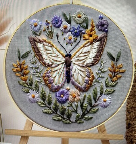 Embroidery kit butterfly - butterfly, &