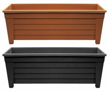 55cm Trough Plant Pot Long Plastic Planter Outdoor Garden Herb Flower Grosvenor