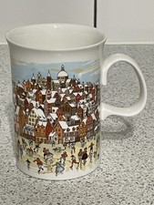 DUNOON BONE CHINA WINTER SNOW MUG "CHRISTMAS 1988" by SUE SCULLARD SCOTLAND
