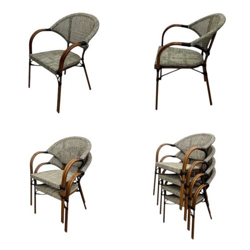 Rattan garden armchairs - rattan,