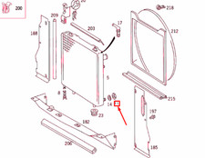 New MERCEDES-BENZ E-CLASS W124 Radiator Mounting Nut A0039901651