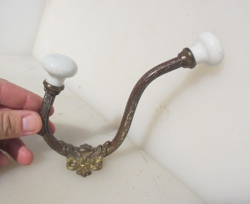 Antique brass hook old coat - brass,