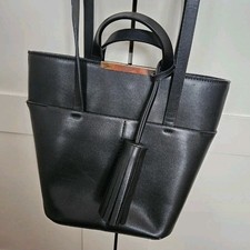 Zara faux leather bucket bag
