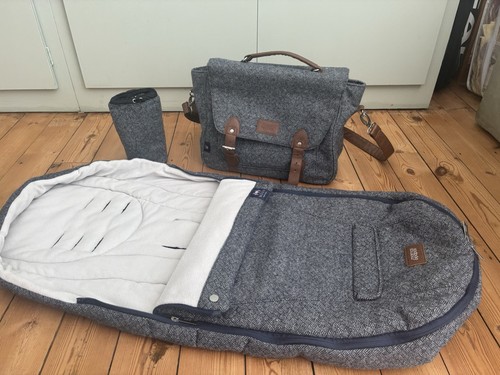 Mamas papas moon tweed blue - papas,