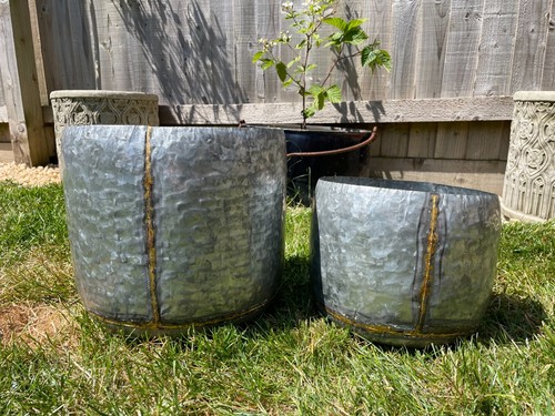 Set galvanised zinc gold - set,