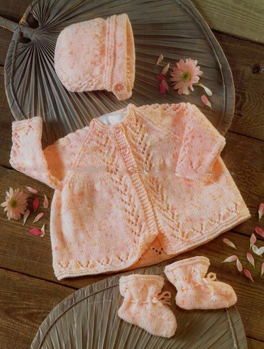 Matinee coat bonnet bootees - matinee,