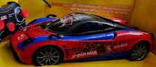 LARGE SPIDERMAN FERRARI RECHARGEABLE REMOTE CONTROL FAST RC CAR TOY BOYS TOYS UK