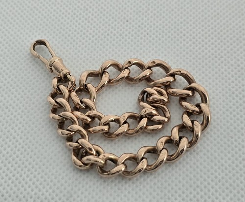 9ct rose gold - graduated, albert