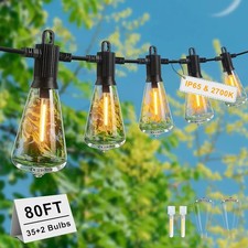ZOTOYI 80FT Festoon Lights Outdoor Mains, IP65 Waterproof Garden String Festoon