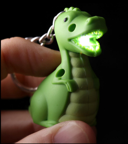 Dinosaur keyring led - led,