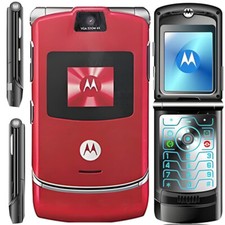 Original Motorola RAZR V3 Unlocked GSM 2G Quad Band Mini-SIM Retro Flip Phone