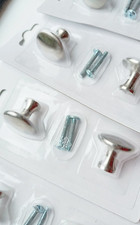 IKEA SILVER KNOBS X10 in 5 PACKS NEW