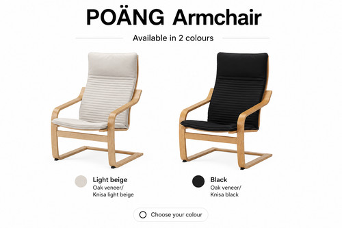 Ikea poang armchair oak veneer - ikea,