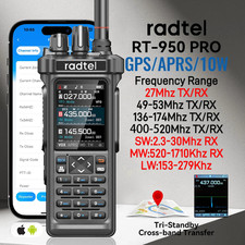 Radtel RT-950 PRO 10W Ham Radio Walkie Talkie – AM/FM/CB/LSB/USB/CW Receiver
