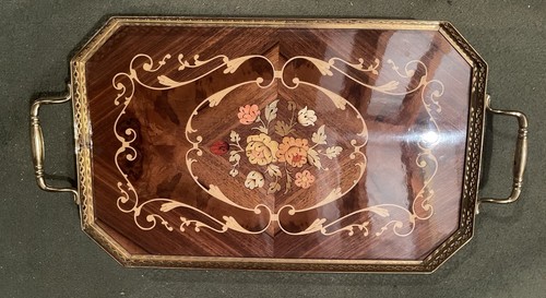 Mahogany and silvery plated - and,