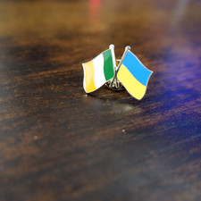 Ireland & Ukraine Flags