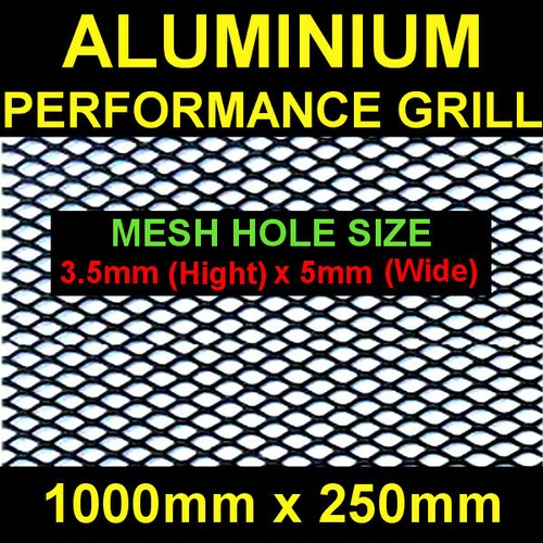 Black mesh grill - black, aluminium