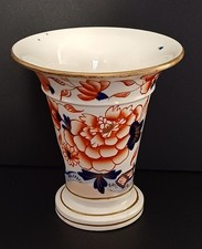 ANTIQUE MASONS PATENT IMARI PATTERN IRONSTONE VASE