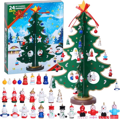 Wooden christmas tree advent - wooden,
