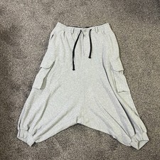 Y-3 YOHJI YAMAMOTO Adidas Mens Drop-Crotch Harem Sarouel Shorts Pants Sz L